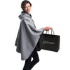 WarmCaper - Warm Pewter and Black Reversible Rain Cape