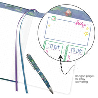 Monet Water Lilies - Dot Grid Journal – Hardcover, Pockets, Ribbon Bookmarks