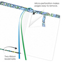 Tiffany Field of Lilies - Dot Grid Journal – Hardcover, Pockets, Ribbon Bookmarks