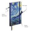 van Gogh Starry Night - Dot Grid Journal – Hardcover, Pockets, Ribbon Bookmarks