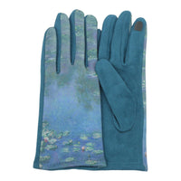 Fine Art Monet Water Lilies Womens Touch Screen Gloves - One Size Fits All