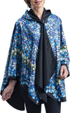 Tiffany "Clematis" Reversible Rain Cape – Lightweight Hooded Wrap for Women