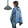 Tiffany "Clematis" Reversible Rain Cape – Lightweight Hooded Wrap for Women