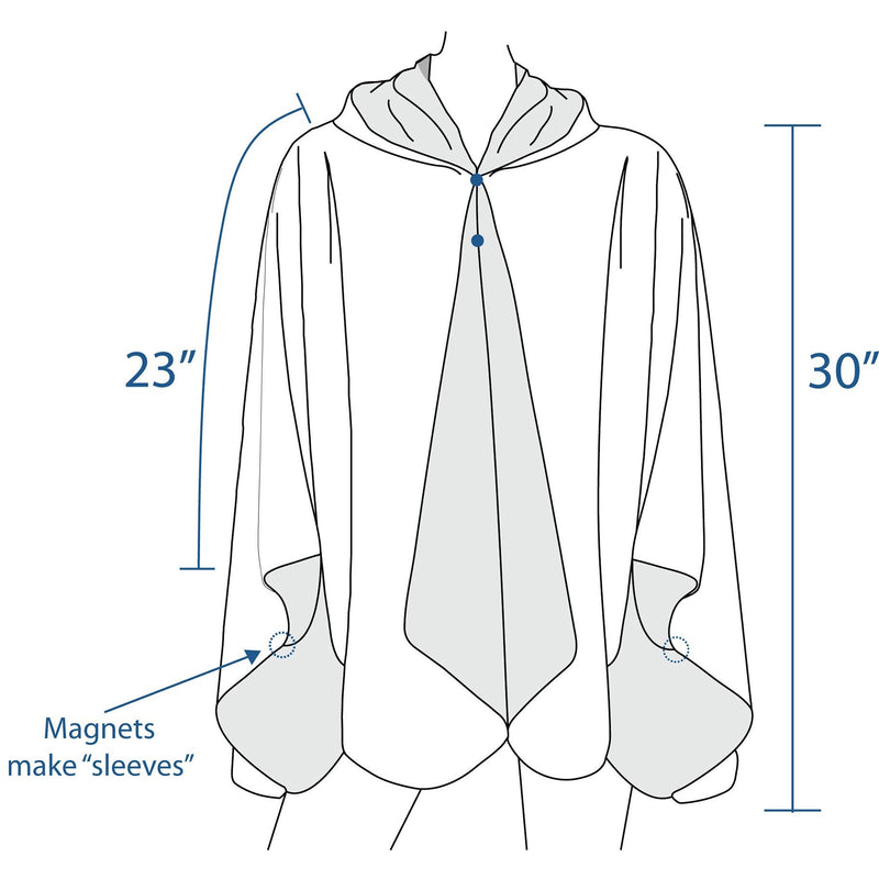 Tiffany Peonies & Iris Reversible Rain Cape – Lightweight Hooded Wrap for Women