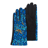 Fine Art Tiffany Dragonfly (Original) Womens Touch Screen Gloves - One Size Fits All