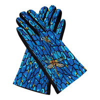 Fine Art Tiffany Dragonfly (Original) Womens Touch Screen Gloves - One Size Fits All