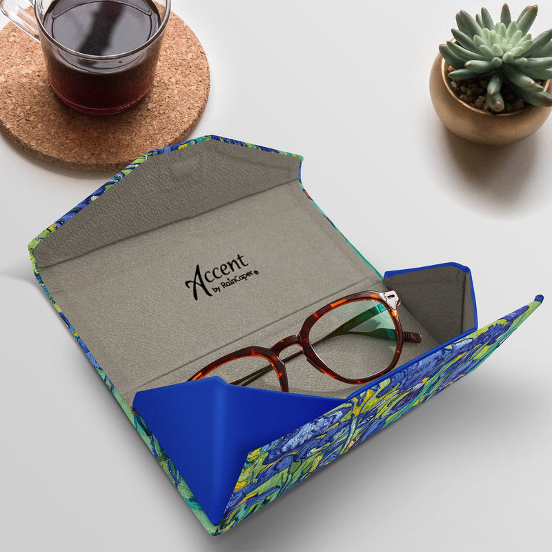 van Gogh Irises Folding Glasses Case – Compact & Protective