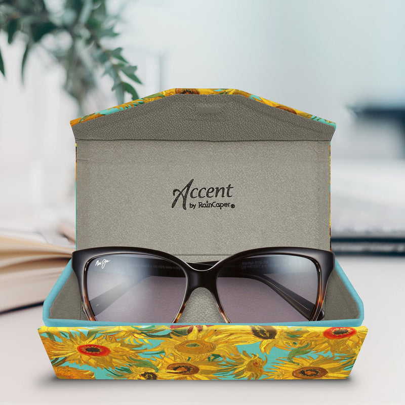 van Gogh Sunflowers Folding Glasses Case – Compact & Protective