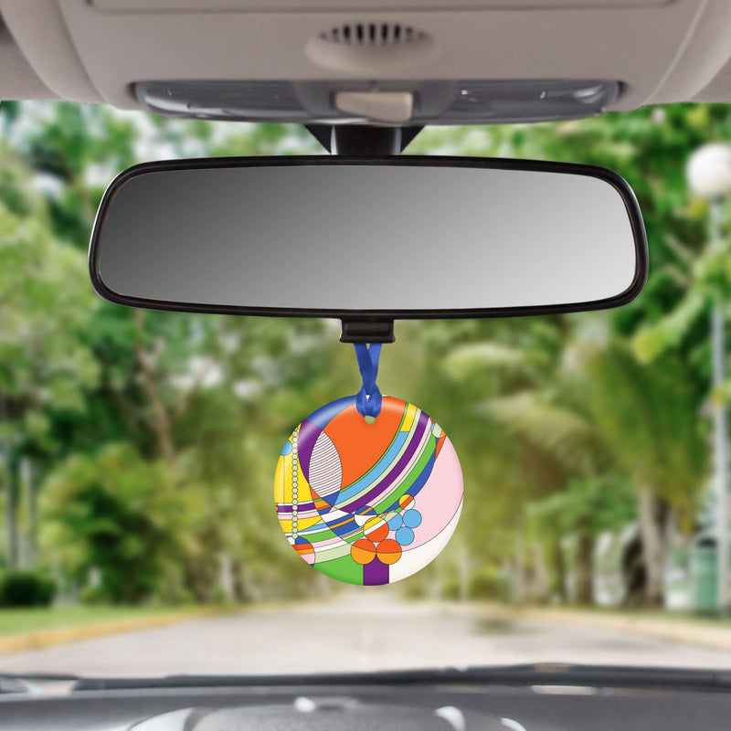 Frank Lloyd Wright March Balloons Porcelain Keepsake Ornament – Flat Ceramic, Gift-Ready