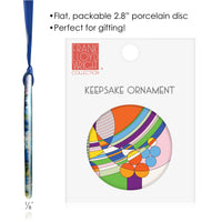 Frank Lloyd Wright March Balloons Porcelain Keepsake Ornament – Flat Ceramic, Gift-Ready