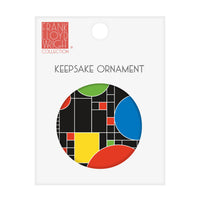 Frank Lloyd Wright Coonley Playhouse Porcelain Keepsake Ornament – Flat Ceramic, Gift-Ready