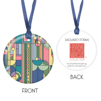 Frank Lloyd Wright Saguaro Forms Porcelain Keepsake Ornament – Flat Ceramic, Gift-Ready