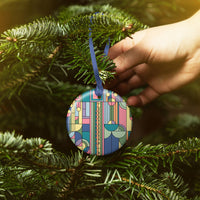 Frank Lloyd Wright Saguaro Forms Porcelain Keepsake Ornament – Flat Ceramic, Gift-Ready