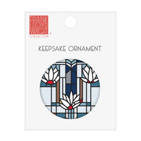 Frank Lloyd Wright Waterlilies Porcelain Keepsake Ornament – Flat Ceramic, Gift-Ready