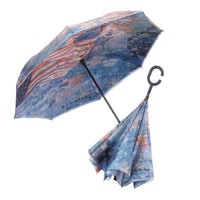 Hassam Avenue in the Rain Reverse Inverted Umbrella – Hands-Free, Windproof - Original Design