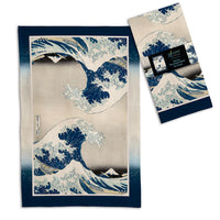 Hokusai The Great Wave Cotton Tea Towel – Flat Weave, Absorbent