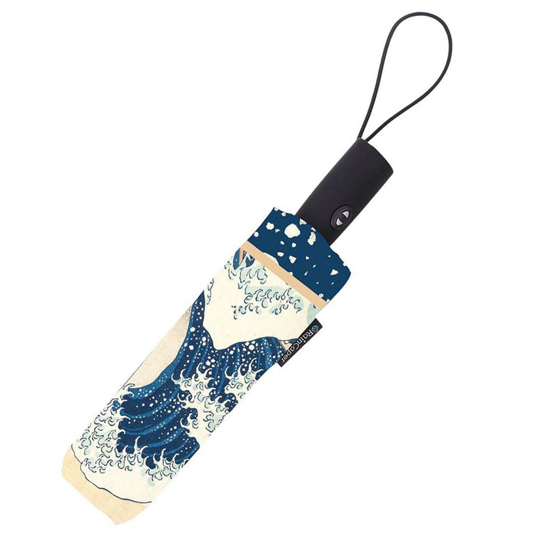 Hokusai "The Great Wave" Travel Umbrella – Compact, One-Touch Open & Close