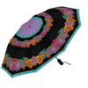 Laurel Burch "Blooms" Travel Umbrella – Compact, One-Touch Open & Close