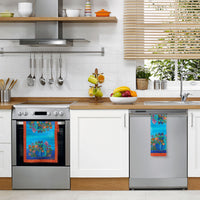 Laurel Burch Cerulean Cats Cotton Tea Towel – Flat Weave, Absorbent