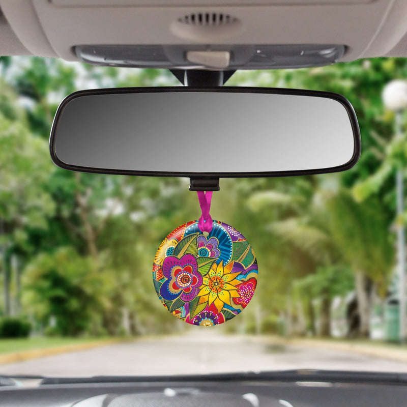 Laurel Burch Carlotta Garden Porcelain Keepsake Ornament – Flat Ceramic, Gift-Ready