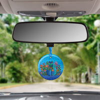 Laurel Burch Cerulean Cat Porcelain Keepsake Ornament – Flat Ceramic, Gift-Ready