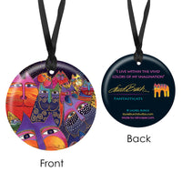 Laurel Burch Laurel Burch Fantasticats Porcelain Keepsake Ornament – Flat Ceramic, Gift-Ready