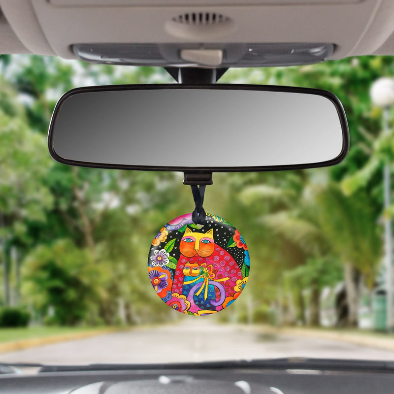 Laurel Burch Mother-Daughter in Flowers Porcelain Keepsake Ornament – Flat Ceramic, Gift-Ready