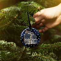 Laurel Burch Polka Dot Gatos Porcelain Keepsake Ornament – Flat Ceramic, Gift-Ready