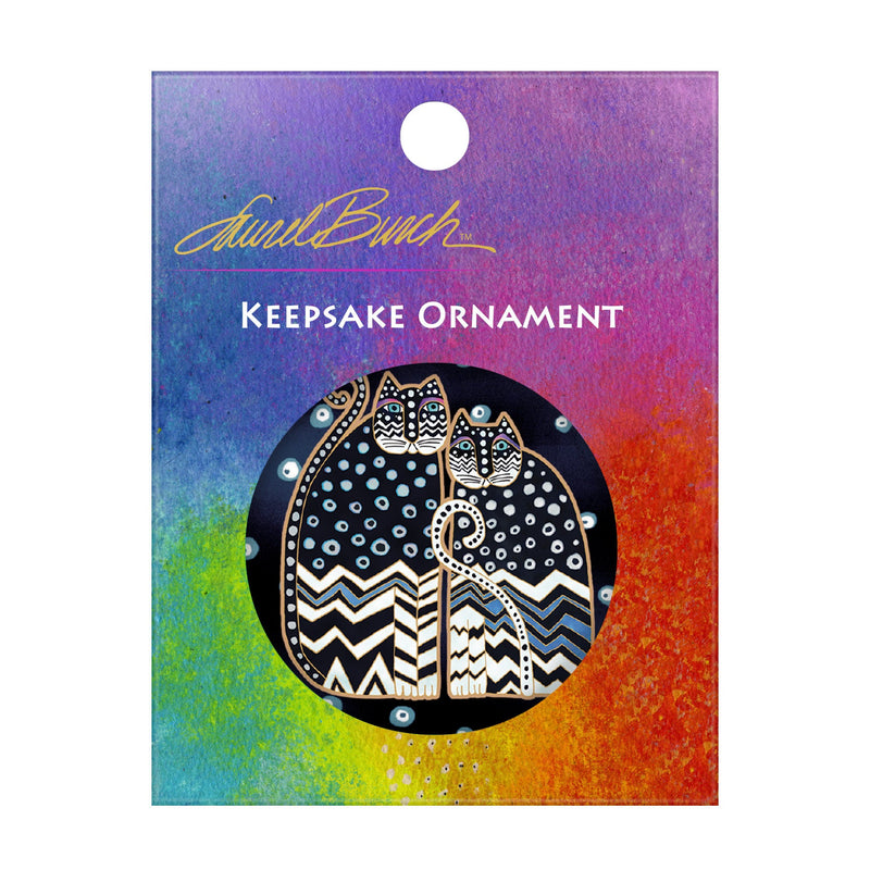 Laurel Burch Polka Dot Gatos Porcelain Keepsake Ornament – Flat Ceramic, Gift-Ready