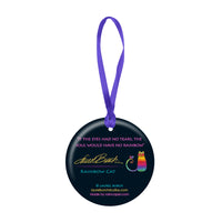 Laurel Burch Rainbow Cat Porcelain Keepsake Ornament – Flat Ceramic, Gift-Ready