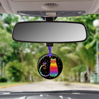 Laurel Burch Rainbow Cat Porcelain Keepsake Ornament – Flat Ceramic, Gift-Ready