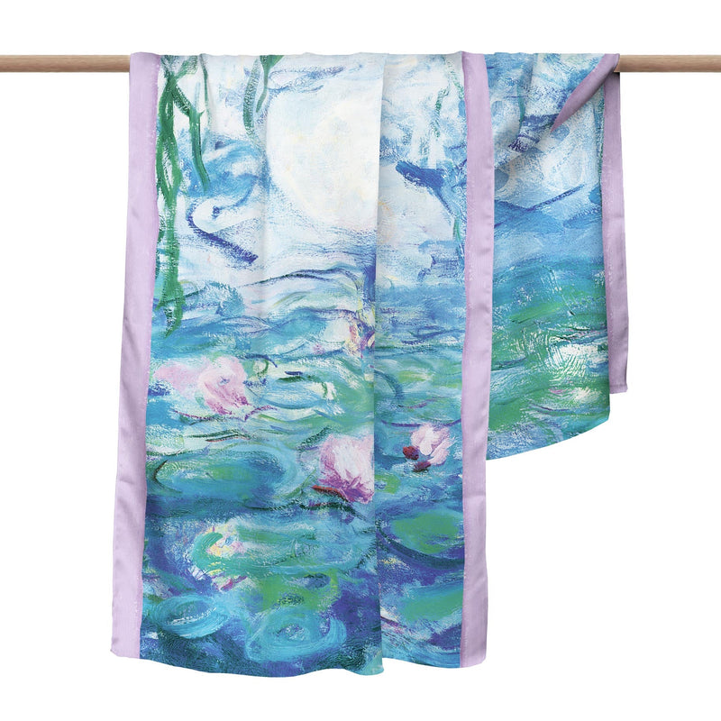 Fine Art Silk Blend Shawl Monet Nympheas