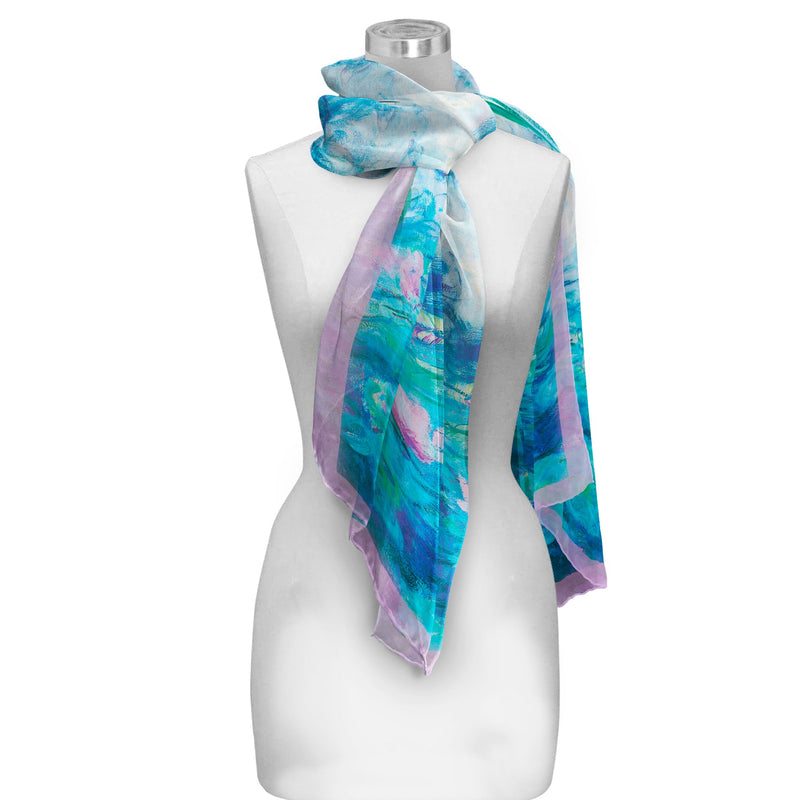 Sheer Scarf - Monet Nympheas