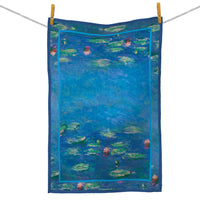 Monet Water Lilies Cotton Tea Towel – Flat Weave, Absorbent