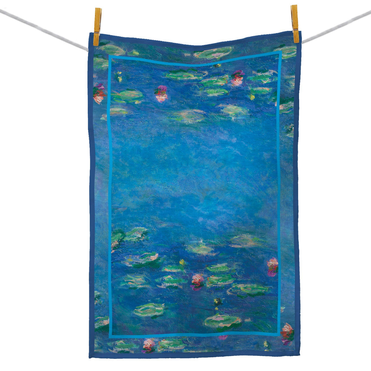Monet Water Lilies Cotton Tea Towel – Flat Weave, Absorbent