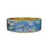 Monet Water Lilies Fine Art Hinged Cuff Gold Bangle Bracelet