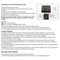 Frank Lloyd Wright March Balloons 6"  LED Candle – Battery Operated, Flickering