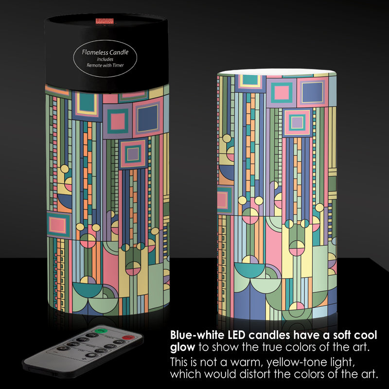 Frank Lloyd Wright Saguaro Forms 6" 6" LED Candle – Battery Operated, Flickering