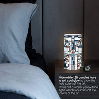 Frank Lloyd Wright Waterlilies 6"  LED Candle – Battery Operated, Flickering