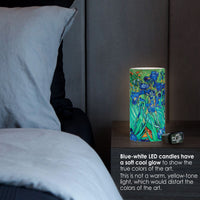 van Gogh Irises 6" 6" LED Candle – Battery Operated, Flickering