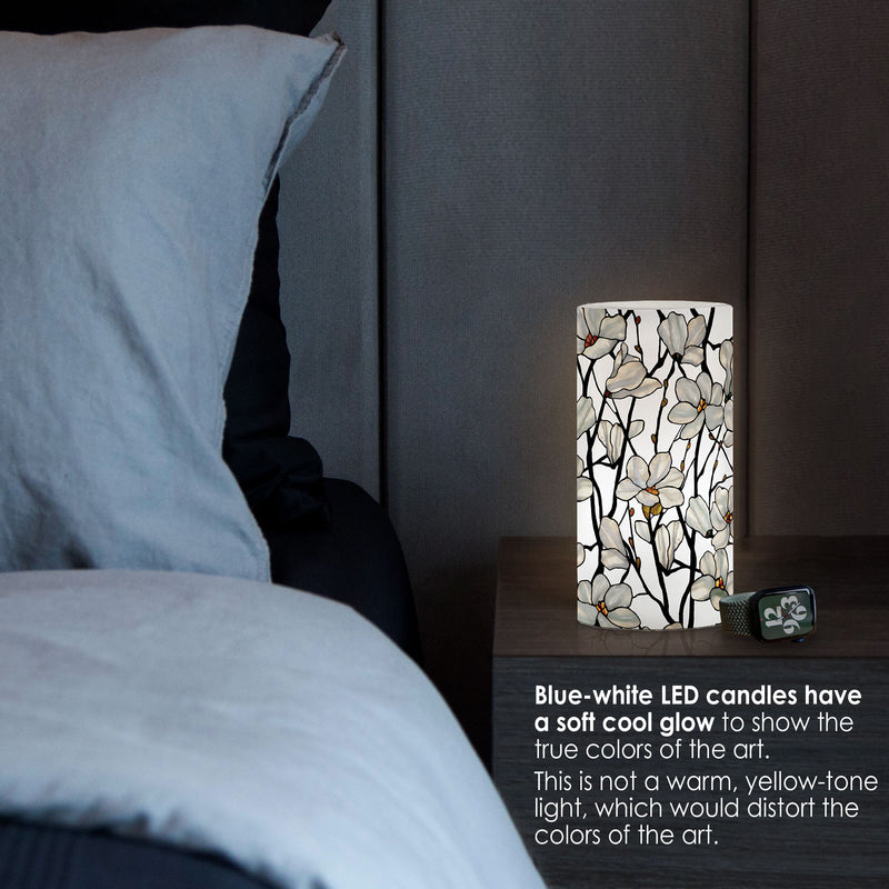 Tiffany Magnolia 6" 6" LED Candle – Battery Operated, Flickering