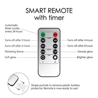 Tiffany Magnolia 6" 6" LED Candle – Battery Operated, Flickering