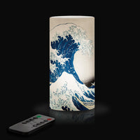 Hokusai The Great Wave 6" 6" LED Candle – Battery Operated, Flickering