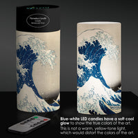 Hokusai The Great Wave 6" 6" LED Candle – Battery Operated, Flickering