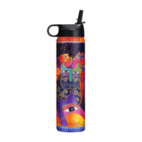 24 oz Water Bottle - Laurel Burch "Fantasticats"