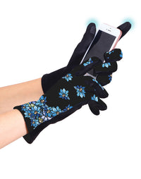 Fine Art Tiffany Clematis Womens Touch Screen Gloves - One Size Fits All