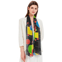 Frank Lloyd Wright Coonley Playhouse Long Sheer Scarf – Lightweight, Elegant, Silky-Soft