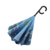 Monet Water Lilies Reverse Inverted Umbrella – Hands-Free, Windproof Design