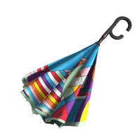 Frank Lloyd Wright Hoffman Rug Reverse Inverted Umbrella – Hands-Free, Windproof Design