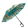 Laurel Burch Sky Mares Reverse Inverted Umbrella – Hands-Free, Windproof Design